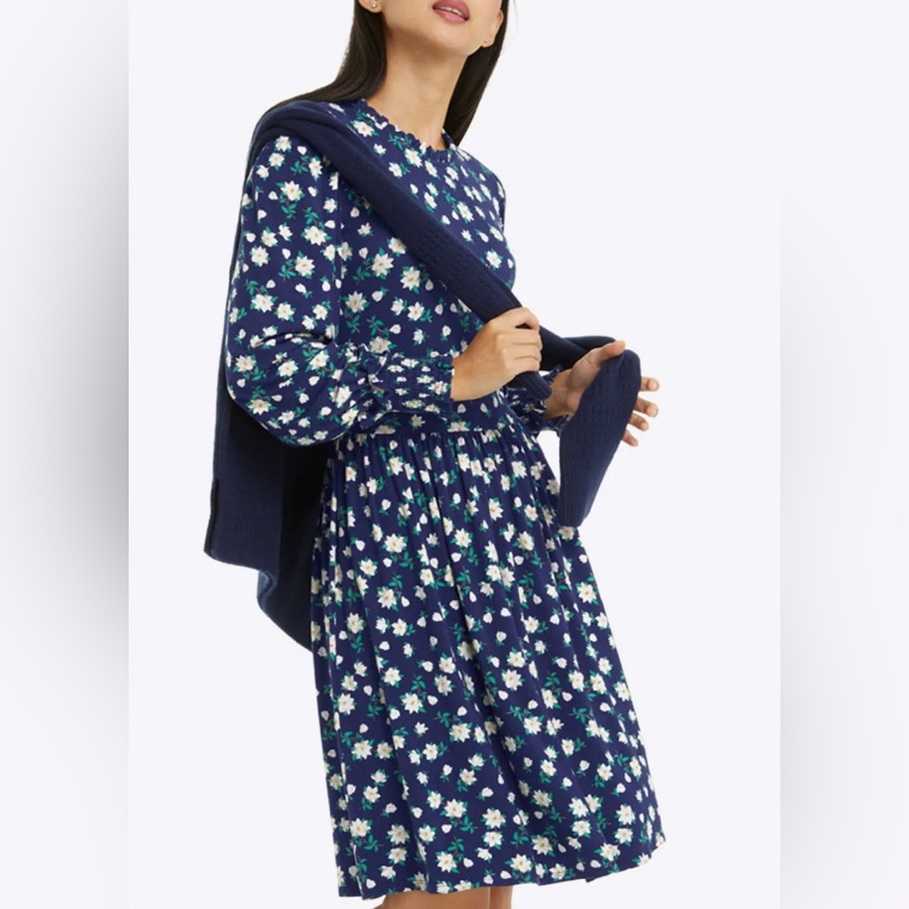 Draper James Kitty Smocked Cottagecore Dress in Magnolia floral